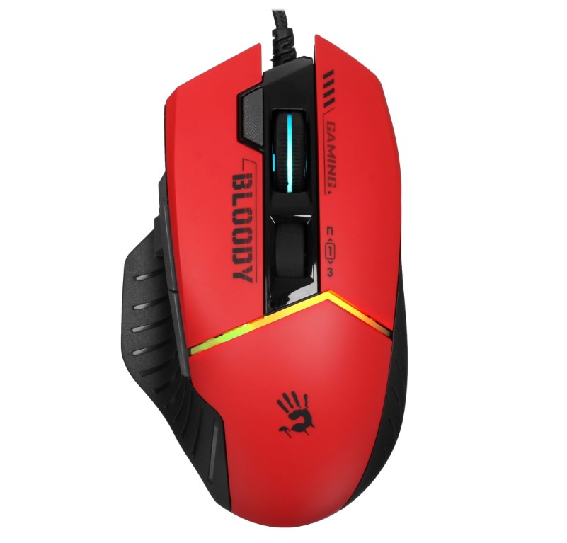 Мышь A4Tech Bloody W95 Max Sports красный/черный оптич. 12000dpi USB 10but (W95 MAX SPORTS RED)
