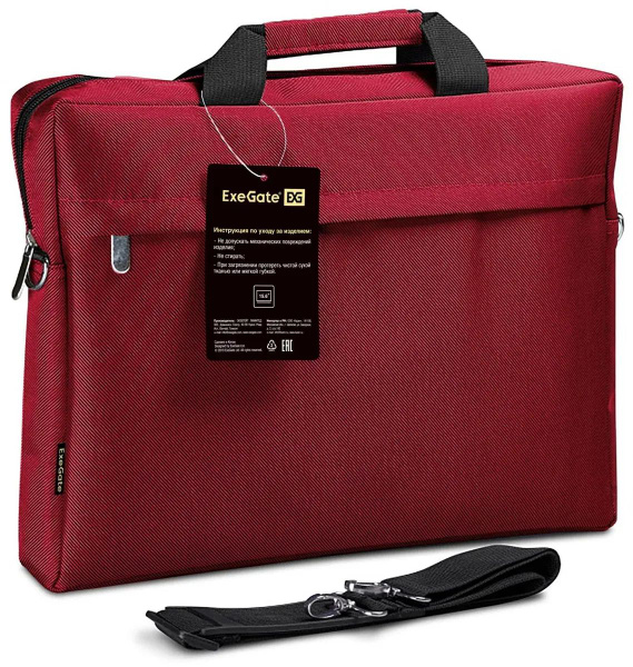 Сумка ExeGate EX212299RUS Start S15 Red красная полиэстер для ноутбуков до 15.6"