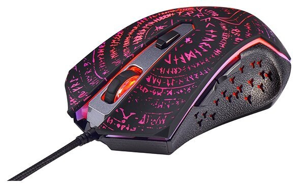 Мышь проводная Qumo Valhalla M35 черный, 3200 dpi, USB, кнопки - 6