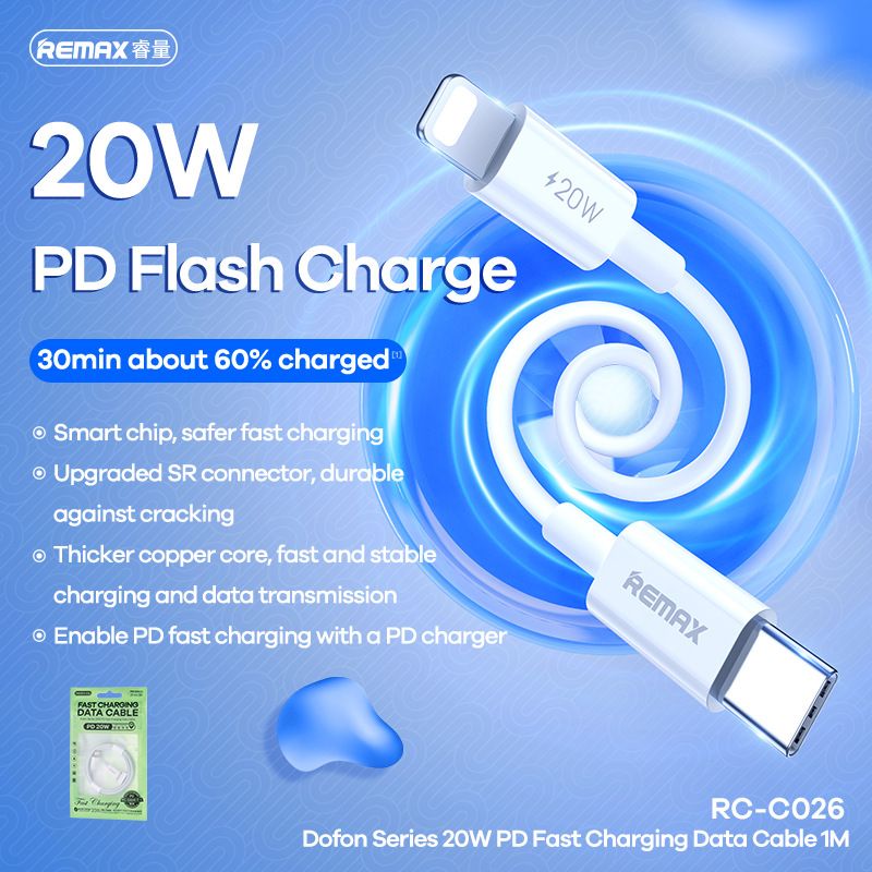 Кабель Type-c to Lightning Remax RC-C026