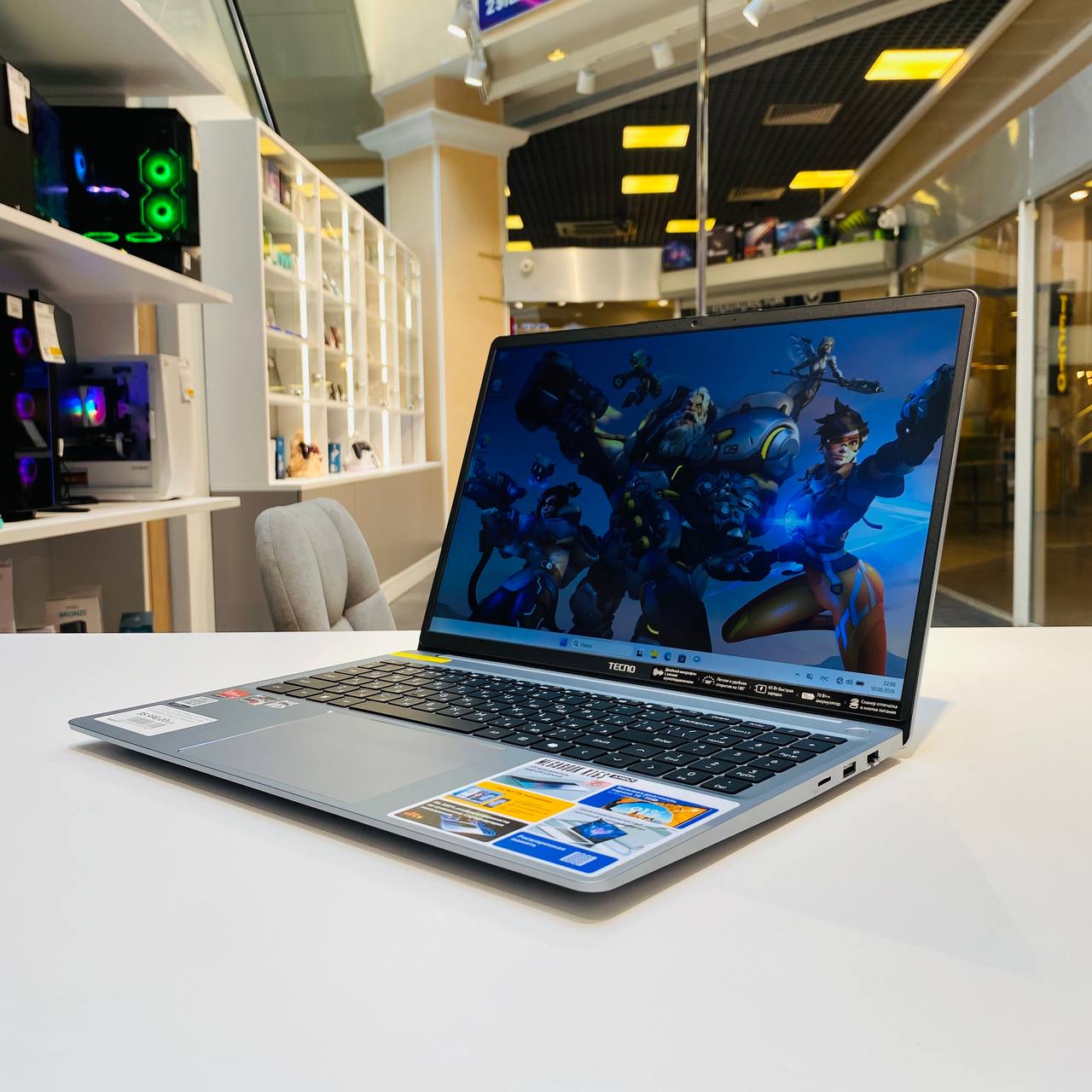 Ноутбук TECNO MegaBook K16SDA 16" R5 5625U/8Gb DDR4/512Gb SSD/Radeon Graphics/Windows 11 Home/серебристый