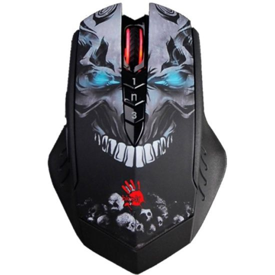 Мышь A4Tech (R80 PLUS (SKULL)) Bloody R80 Plus Skull черный/рисунок оптическая