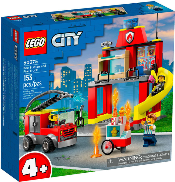 Конструктор Lego City Fire Station and Fire Truck 153, 4+, 60375