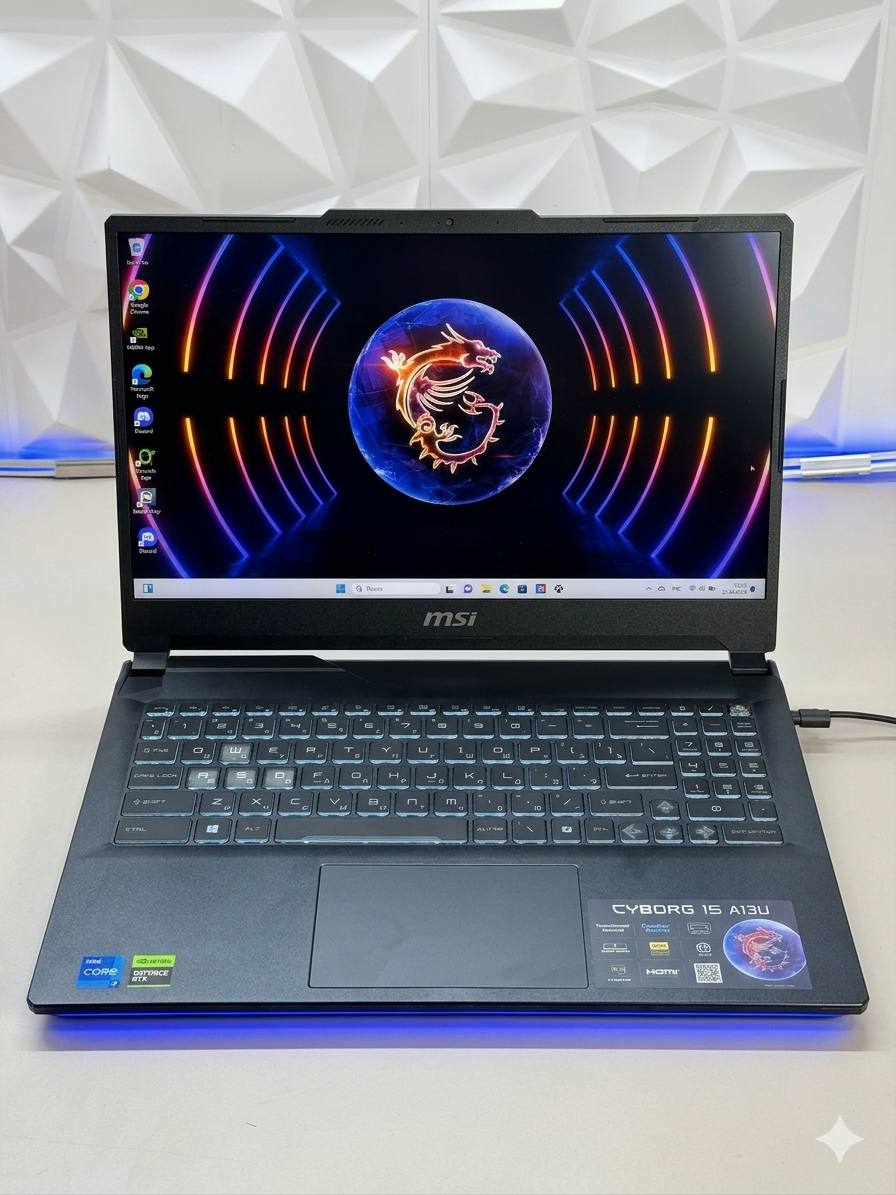 Ноутбук MSI Cyborg 15 A13UDX-1601XRU i5-13420H/8GB*2 SSD/15.6(144Hz)/RTX 3050 6GB