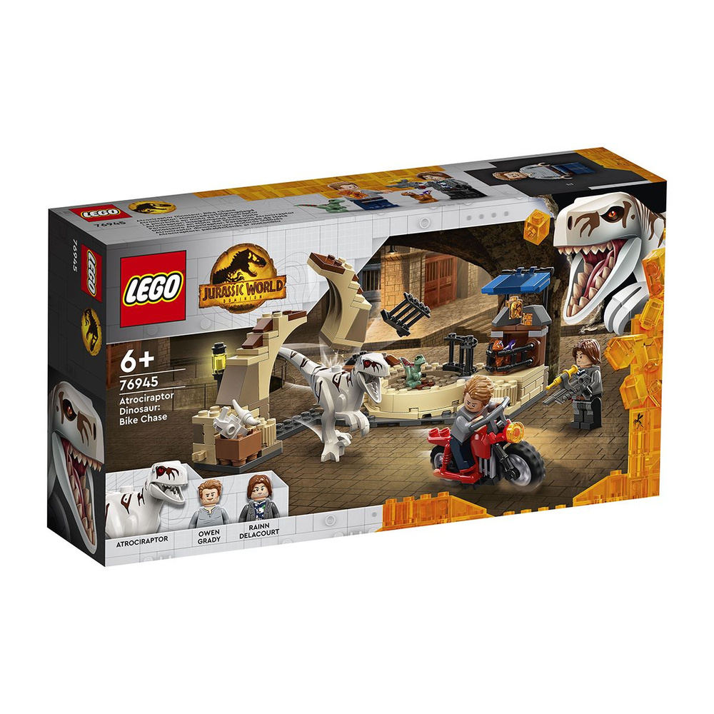 Конструктор Lego Jurassic World Atrociraptor Dinosaur: Bike Chase, 76945 Конструктор Lego Jurassic World Atrociraptor Dinosaur: Bike Chase, 76945