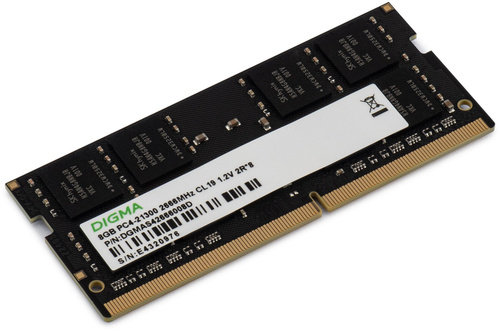 Память DDR4 8GB 2666MHz Digma DGMAS42666008D RTL PC4-21300 CL19 SO-DIMM 260-pin 1.2В dual rank RTL