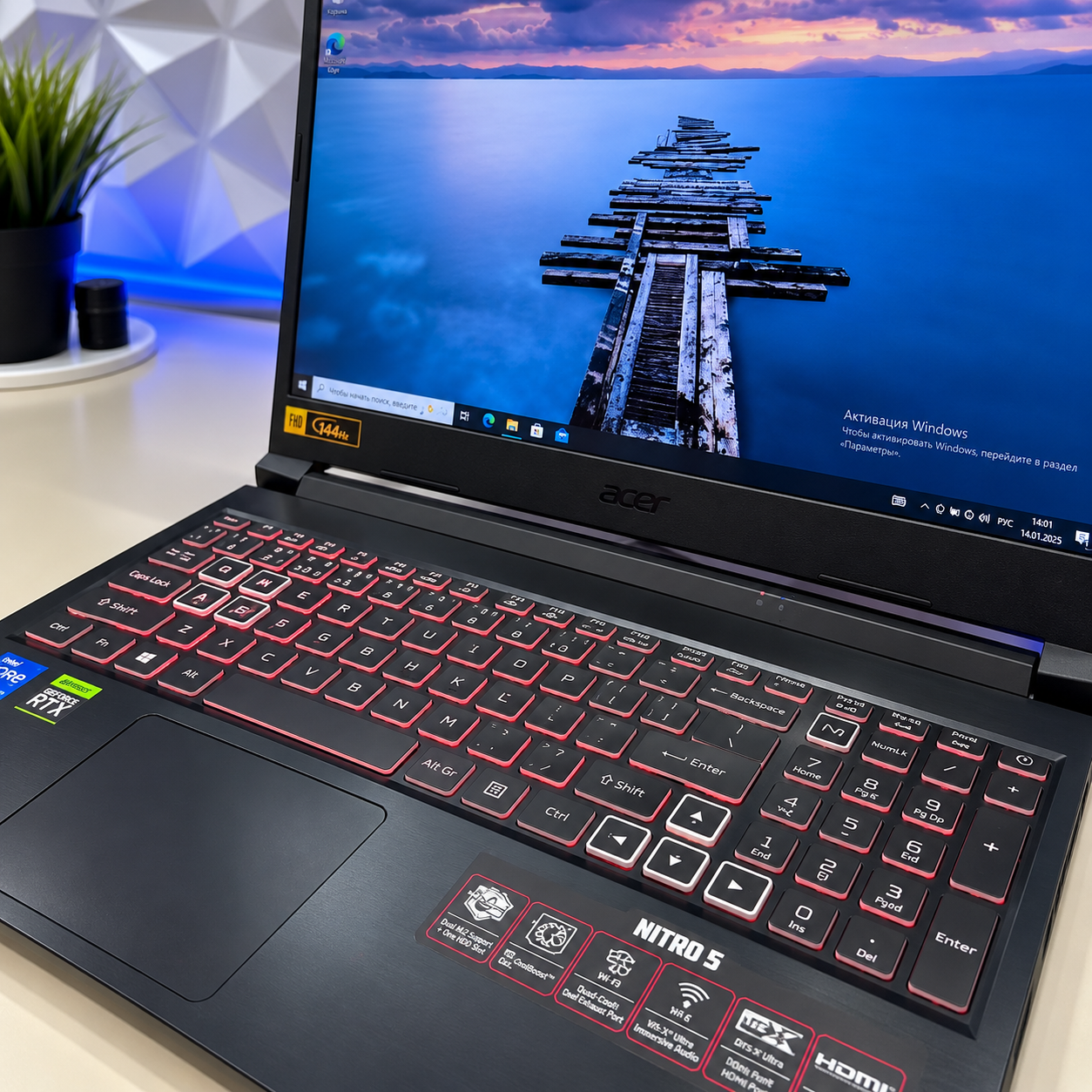 Ноутбук Acer Nitro 5 AN515-45 R7-5800H/ 16Gb DDR4/ RTX3060 6Gb/ 512Gb SSD/ 15.6"