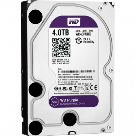 Жесткий диск Western Digital 4Tb 5400rpm Purple SATA III, 256Mb, 3.5" (Новый)