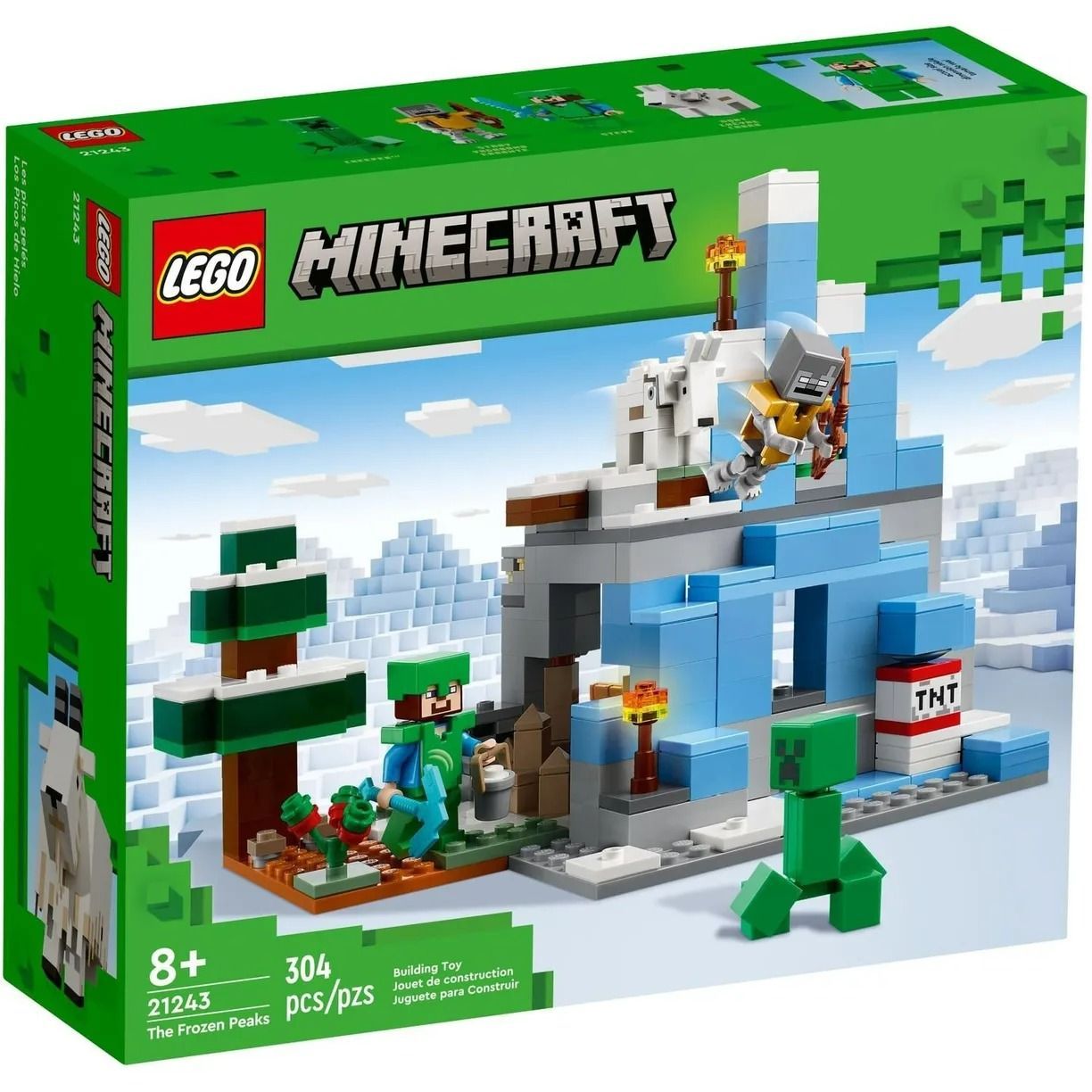 Конструктор Lego Minecraft The Frozen Peaks 304, 8+, 21243