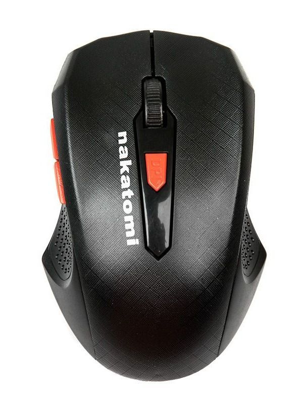 Мышь беспроводная Nakatomi MRON-07U черный, 1600 dpi, радиоканал, USB, кнопки - 5