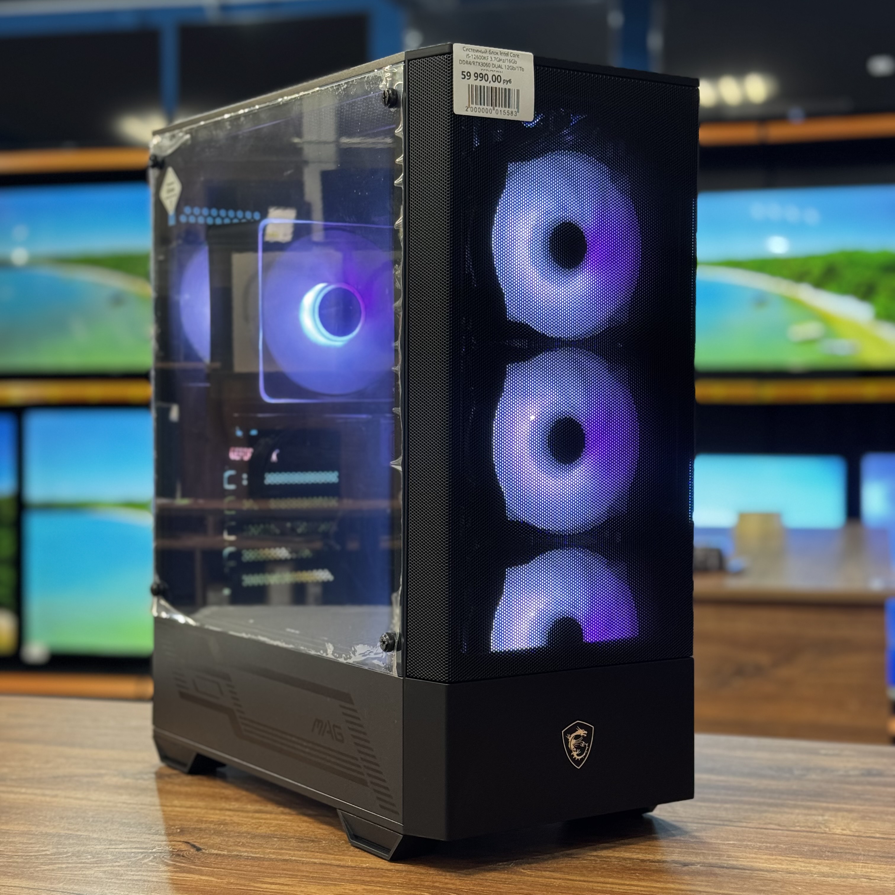 Системный блок Intel Core i5-12600KF 3.7GHz/16Gb DDR4/RTX3060 DUAL 12Gb/1Tb SSD/750W