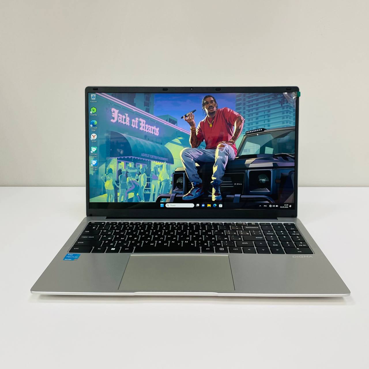 Ноутбук Digma EVE P5851 PenS N5030/8Gb/SSD256Gb/605/15.6"/IPS/FHD/W11Pro/silver/5000mAh