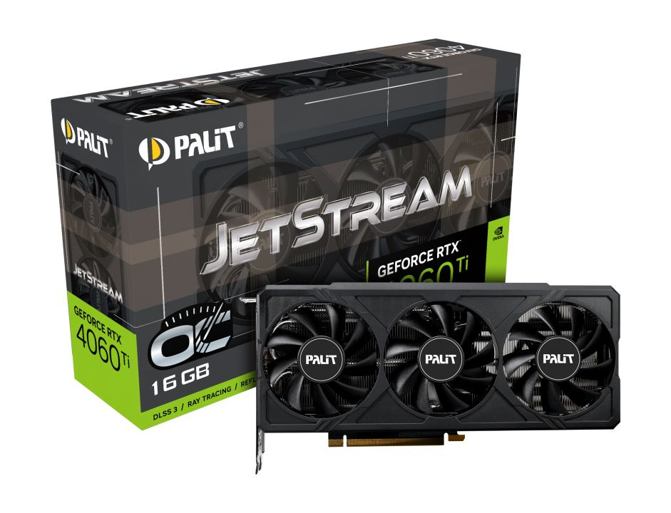 Видеокарта Palit GeForce RTX 4060 Ti 16Gb JetStream OC [NE6406TU19T1-1061J]