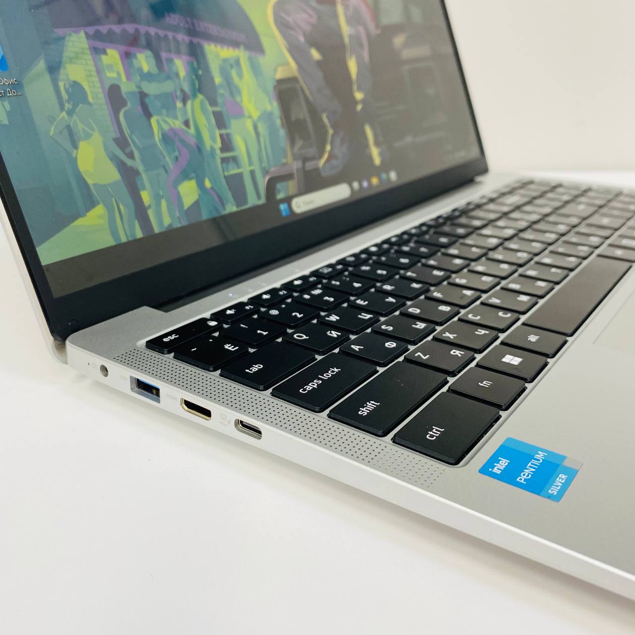 Ноутбук Digma EVE P5851 PenS N5030/8Gb/SSD256Gb/605/15.6"/IPS/FHD/W11Pro/silver/5000mAh