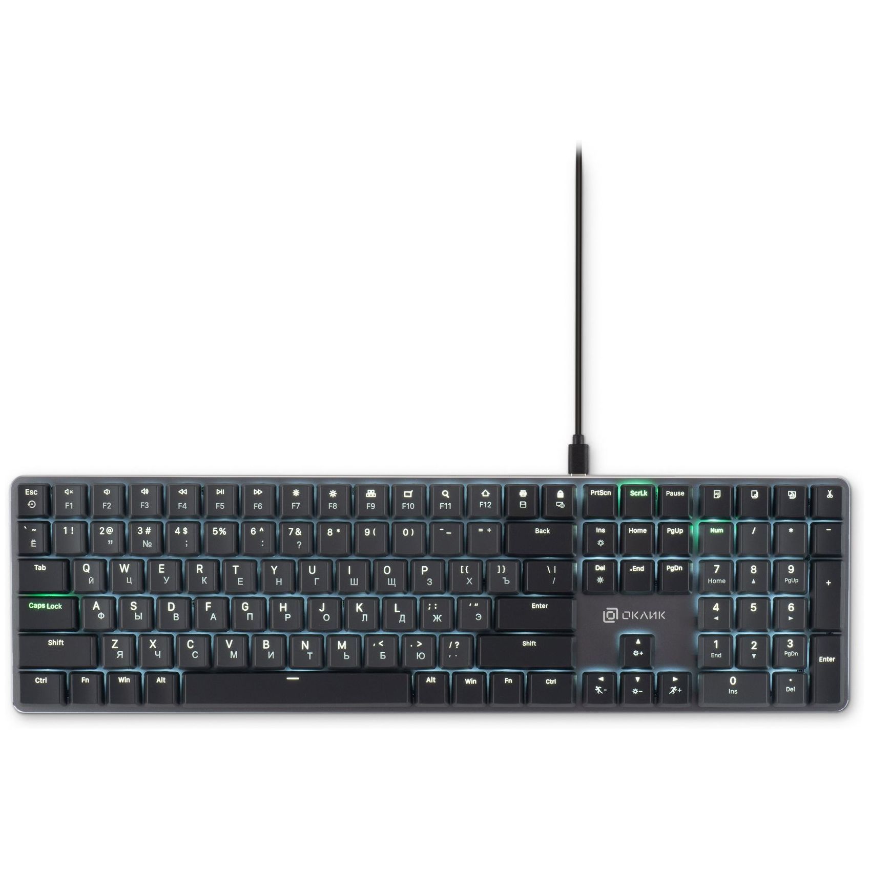 Клавиатура Оклик (2070286) K257W USB беспроводная черный