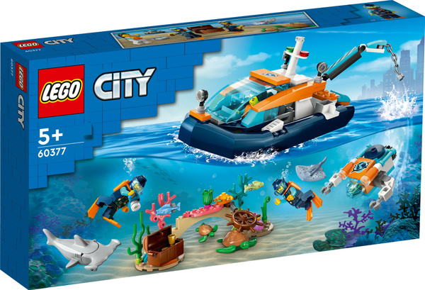 Конструктор Lego City Explorer Diving Boat, 182, 5+, 60377 Конструктор Lego City Explorer Diving Boat, 182, 5+, 60377