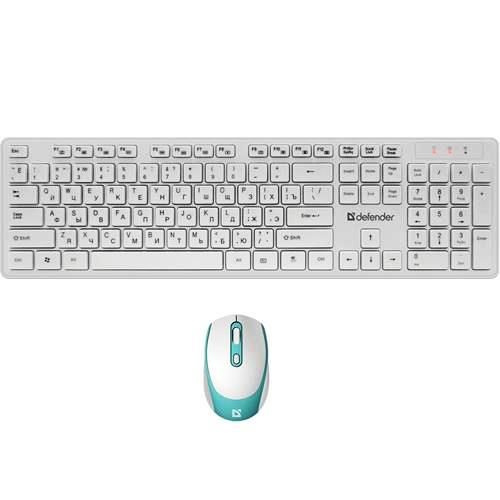 Комплект клавиатура + мышка Defender AUCKLAND C-987 RU WHITE
