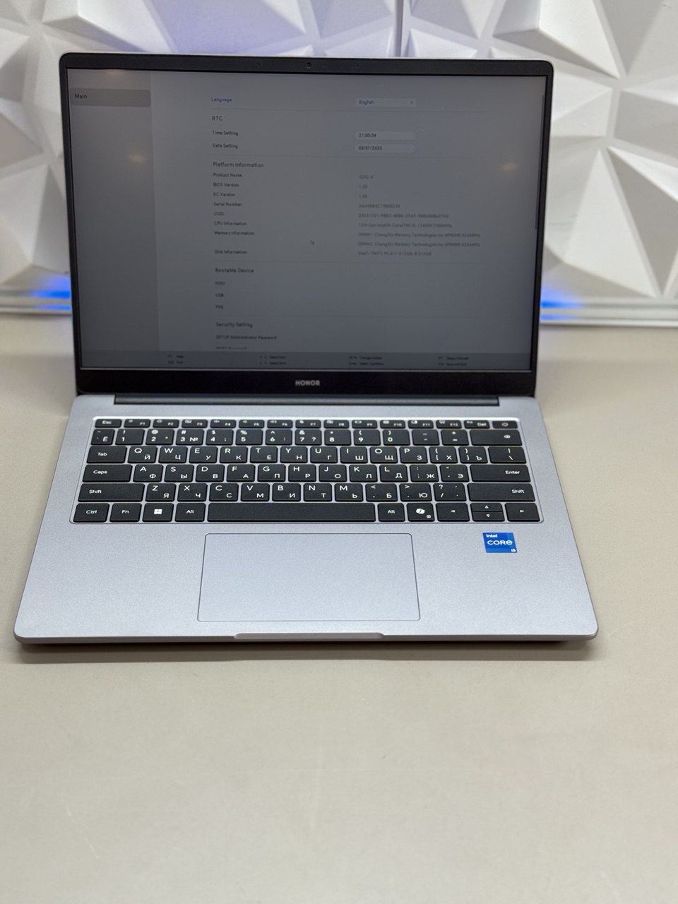 Ноутбук Honor MagicBook X14 GDG-X i5 12450H/8Gb/SSD512Gb/14"/IPS/FHD+/DOS/grey
