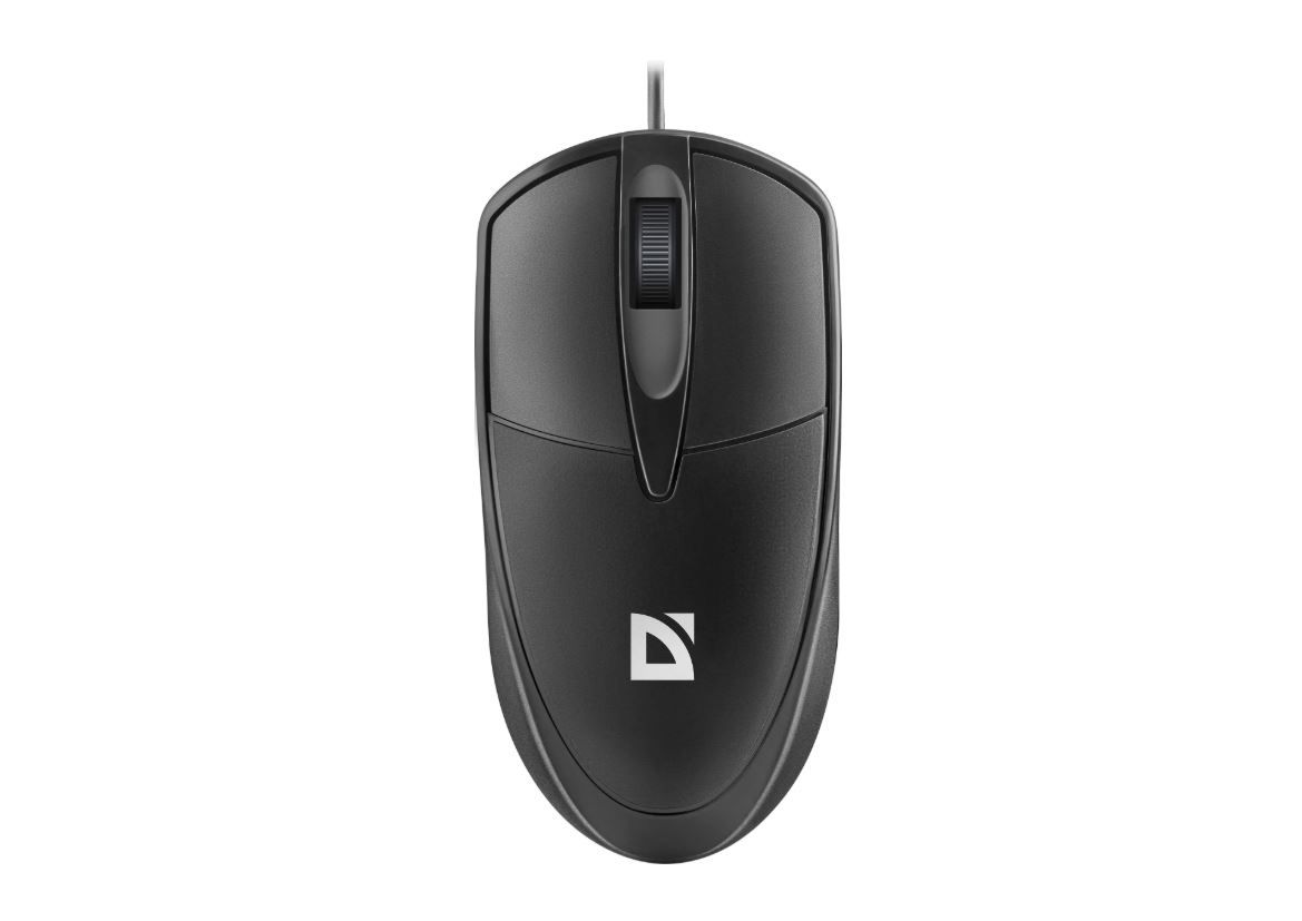 Мышь проводная Defender Trace MB-989 черный, 1000 dpi, USB, кнопки - 3