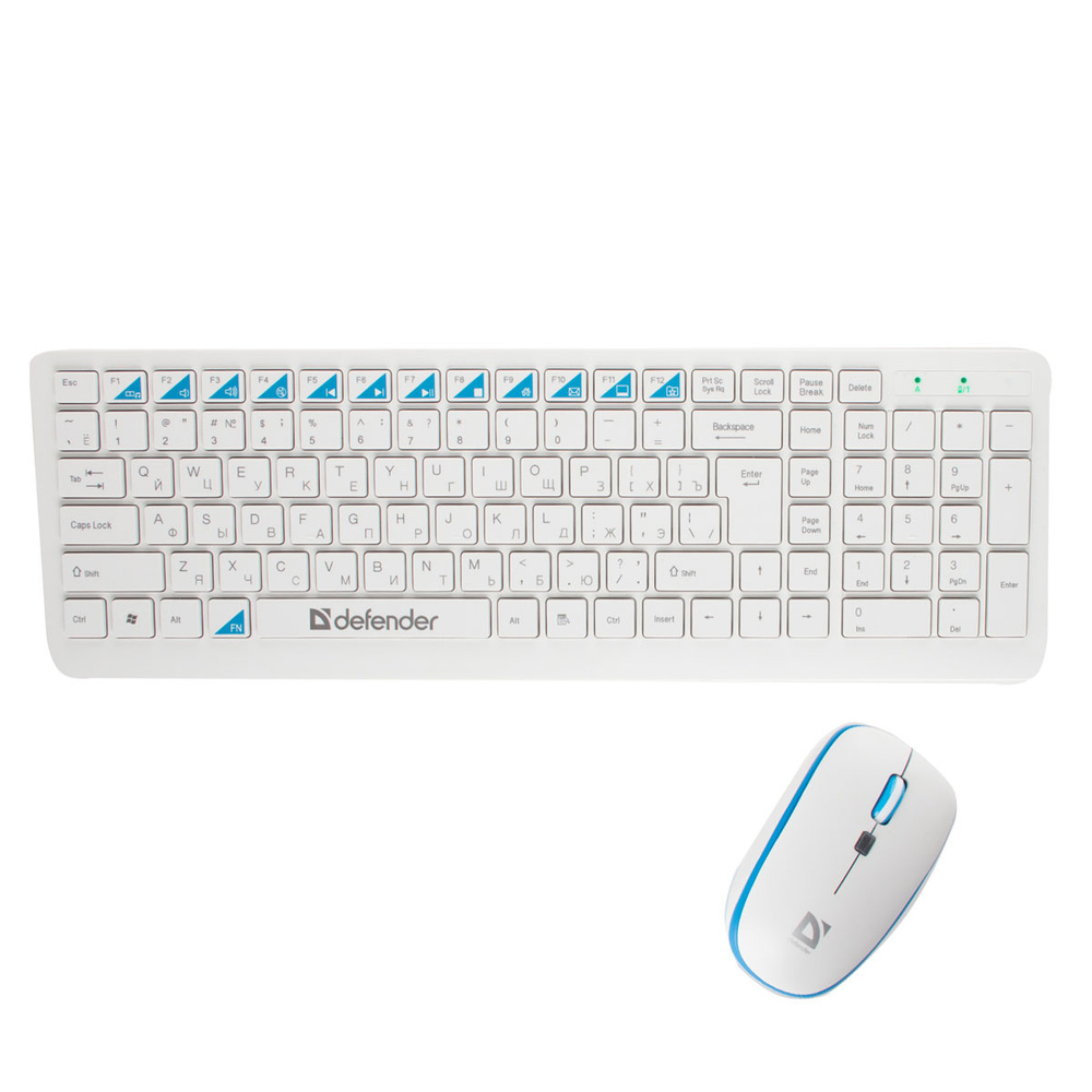 Комплект клавиатура + мышь Defender Skyline 895 Nano W (белый) Кл:104, 1000/1500/2000dpi