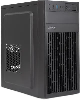Корпус Digma DCC-MN302 черный без БП mATX 1x80mm 2x120mm 1xUSB2.0 1xUSB3.0 audio