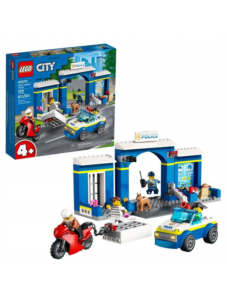 Конструктор Lego City Police Station Chase 172, 4+, 60370