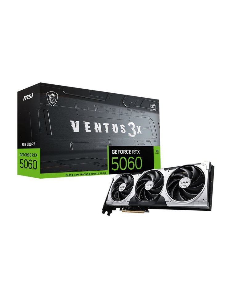 Видеокарта MSI GeForce RTX 5060 VENTUS 3X OC [RTX 5060 8G VENTUS 3X OC]