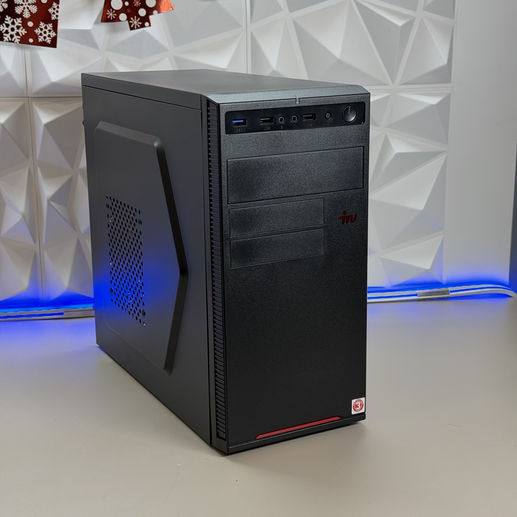 Системный блок IRU Home 310H6SE MT i3 12100/8Gb/SSD1Tb UHDG 730/DOS/черный (RUS)