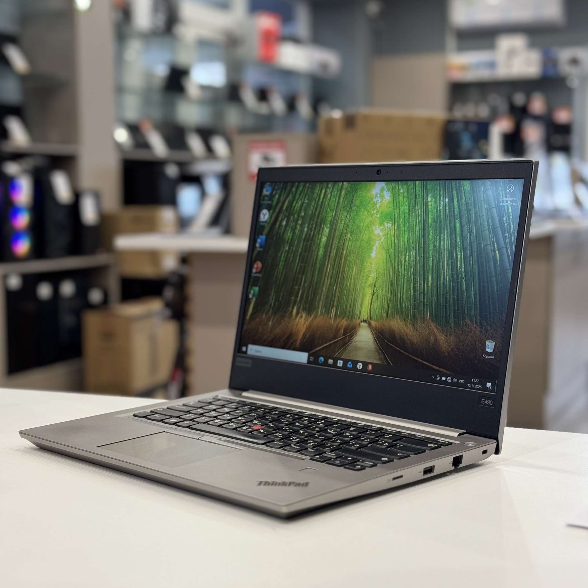 Ноутбук Lenovo ThinkPad E490 Core i5 8265U 1.6GHzX2/8Gb DDR4/SSD 256/IntelUHD/14"/FHD/Win10Pro/Silver