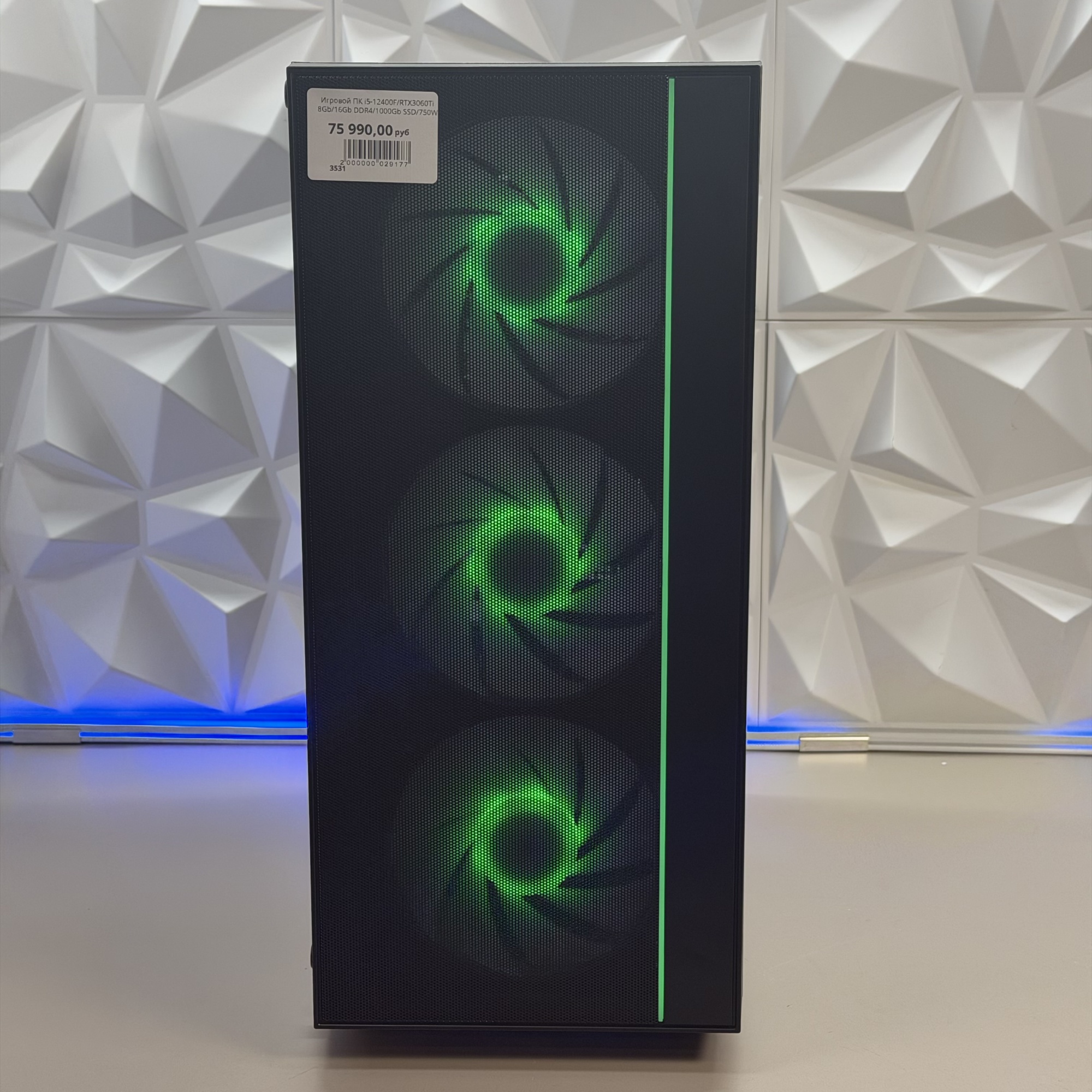 Игровой ПК i5-12400F/RTX3060Ti 8Gb/16Gb DDR4/1000Gb SSD/750W