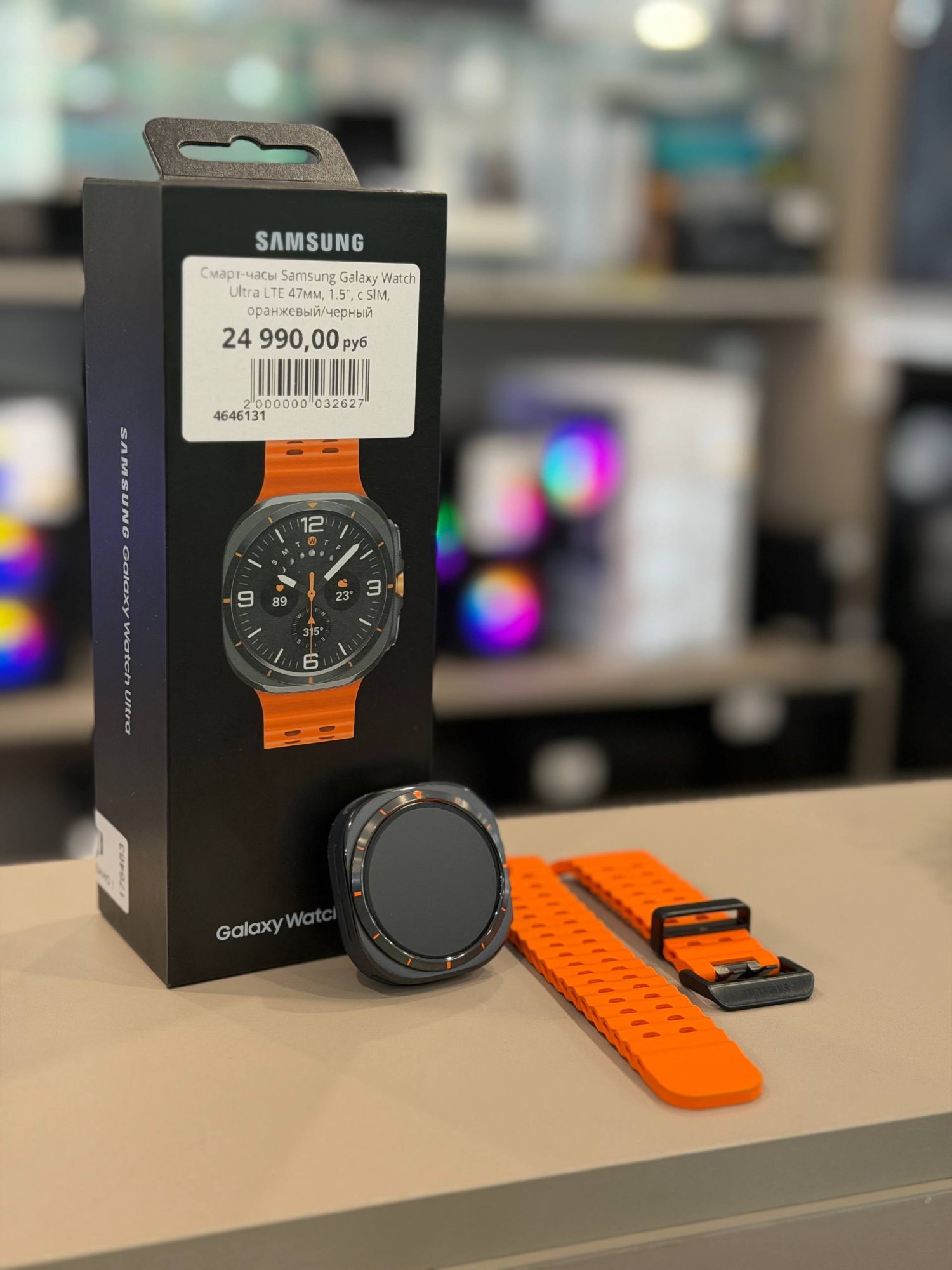Смарт-часы Samsung Galaxy Watch Ultra LTE 47мм, 1.5", с SIM, оранжевый/черный