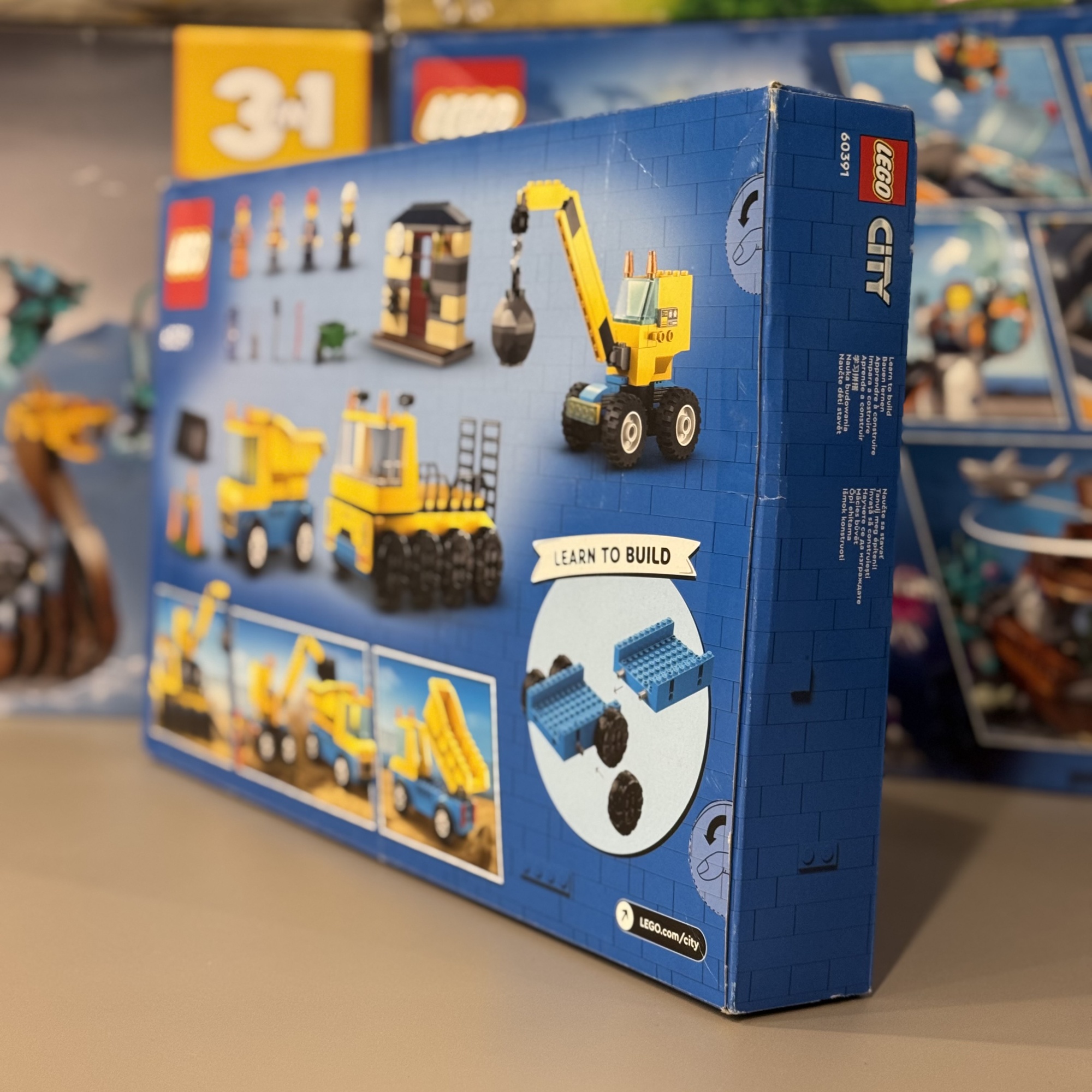 Конструктор Lego City Construction Trucks and Wrecking Ball Crane, 60391