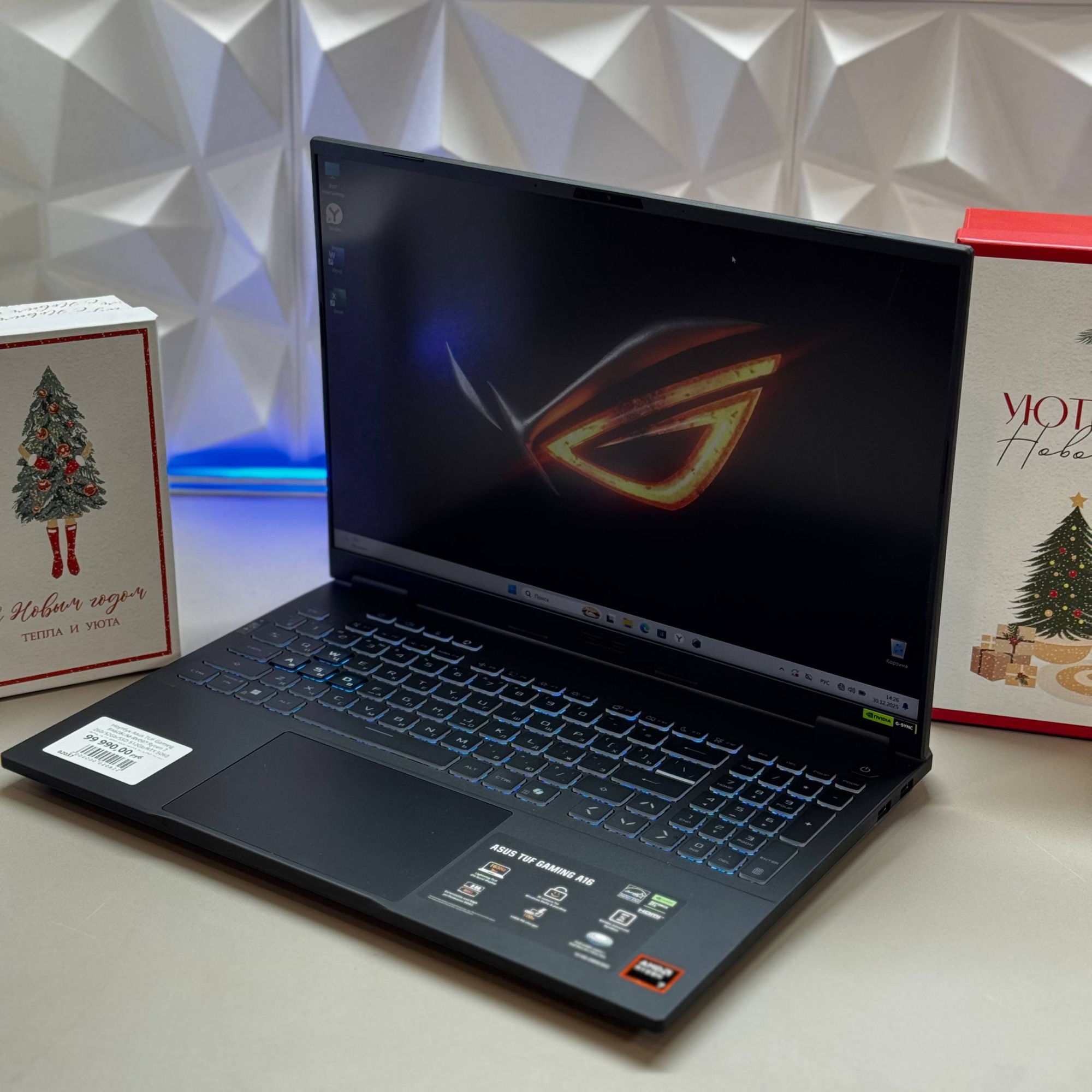 Ноутбук Asus TUF Gaming FA608UM-RV097 Ryzen 7 260/32Gb/SSD 512Gb/RTX 5060 8Gb/16"/IPS/WUXGA/noOS/grey