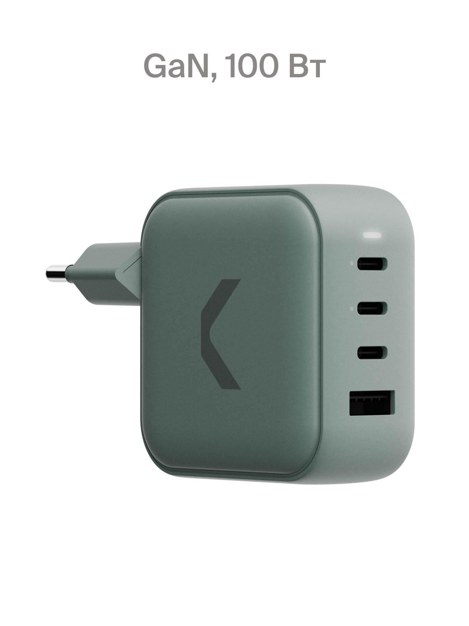 Быстрое зарядное устройство COMMO 100W Key Charger 3xUSB-C + 1xUSB-A, 100 Вт, Сommo Gray