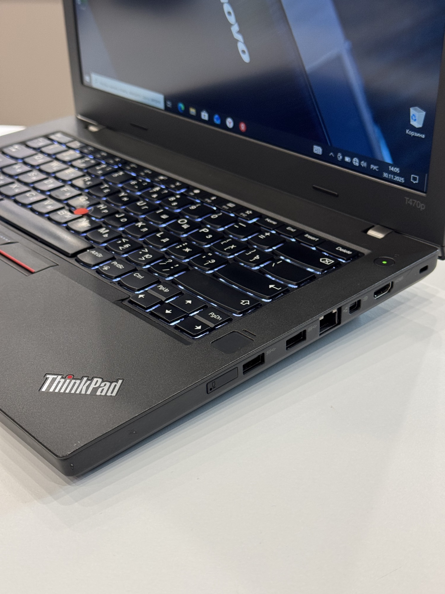 Ноутбук Lenovo T470P 14" Core i7-7820HQ 2.9GHz/32Gb DDR4/512Gb SSD/Nvidia 940MX 2Gb