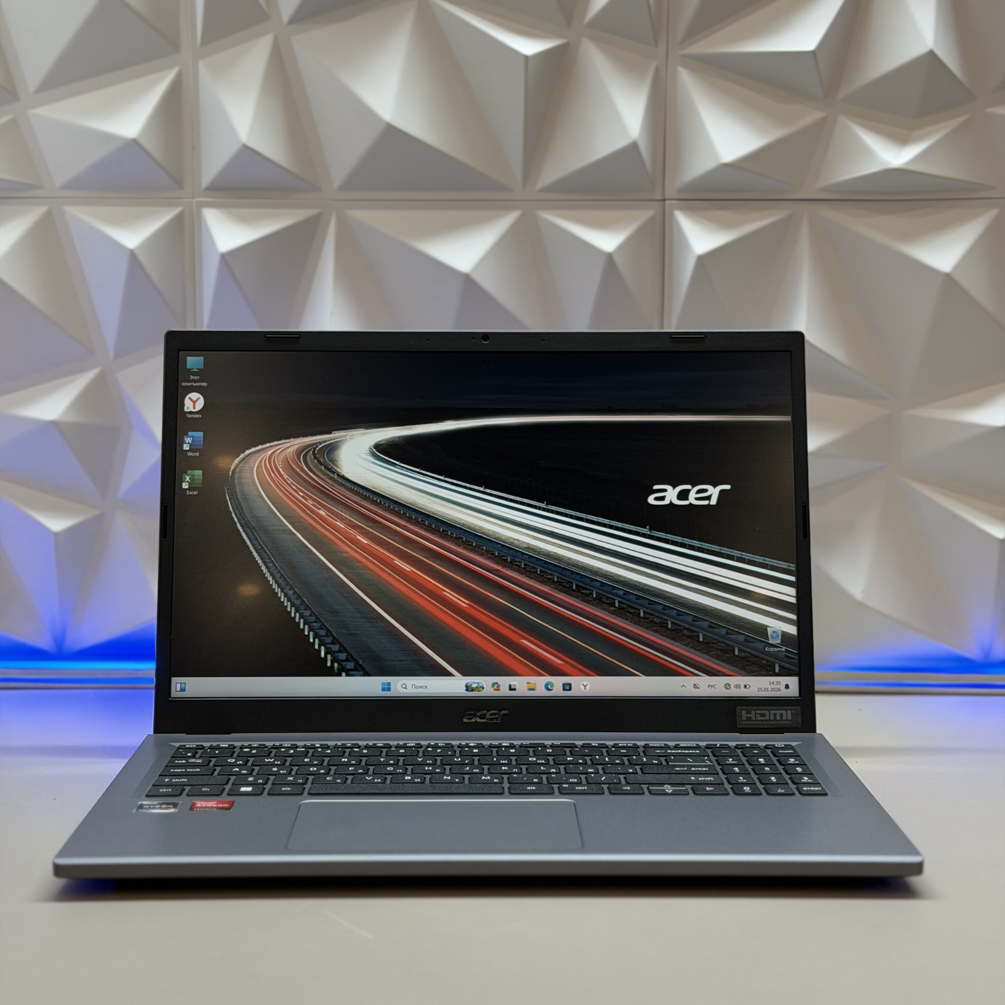 Ноутбук Acer Extensa 15 EX215-23-R62L Ryzen 3 7320U/16Gb/SSD512Gb/610M/15.6"/IPS/FHD/noOS/grey